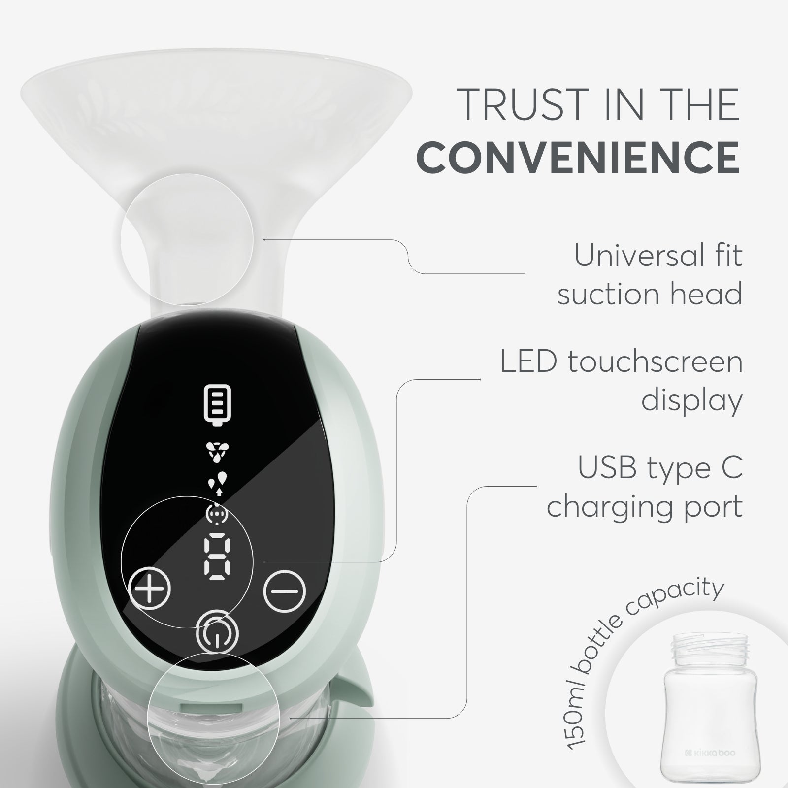 Tiralatte elettrico KikkaBoo Leia