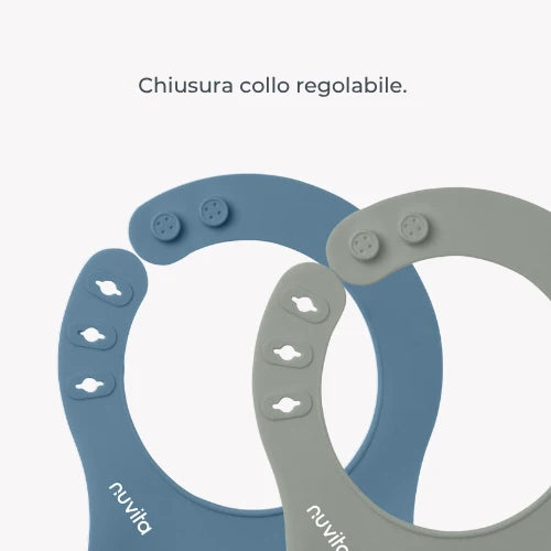 Set 2 Bavaglini in silicone Nuvita