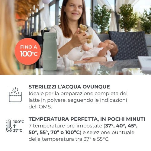 Bollitore scalda latte portatile nuvita