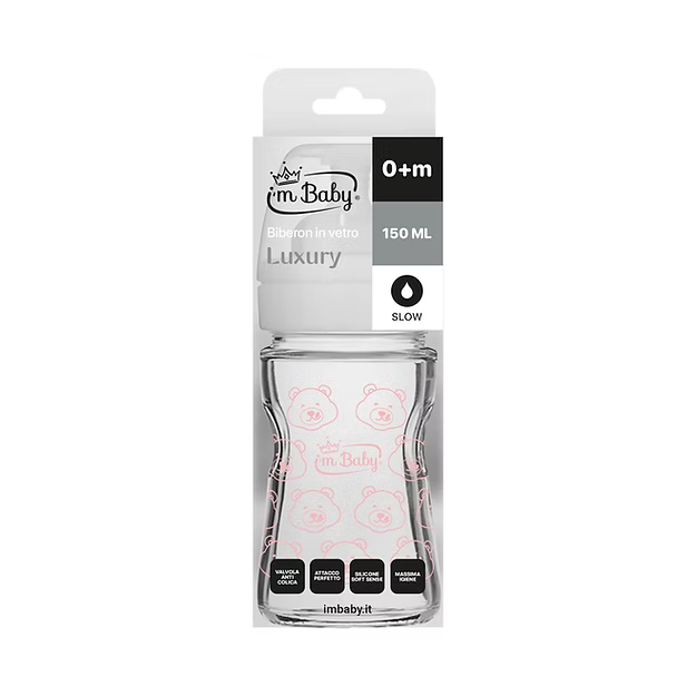 Biberon Vetro 0+ 150ml Rosa