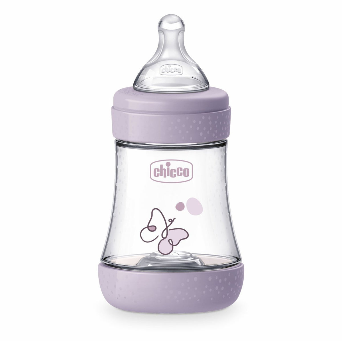 Biberon Perfect 0+ 150ml in plastica lilla