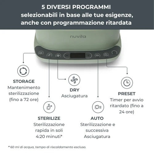 NUVITA Sterilizzatore con asciugatura 2 in 1 SteriDry - 1088