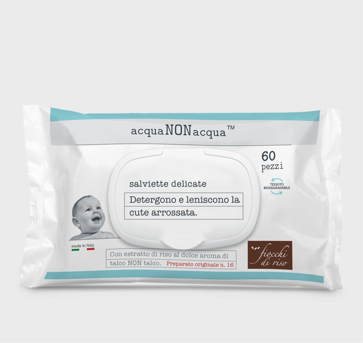Salviettine detergenti fiocchi di riso 60pz