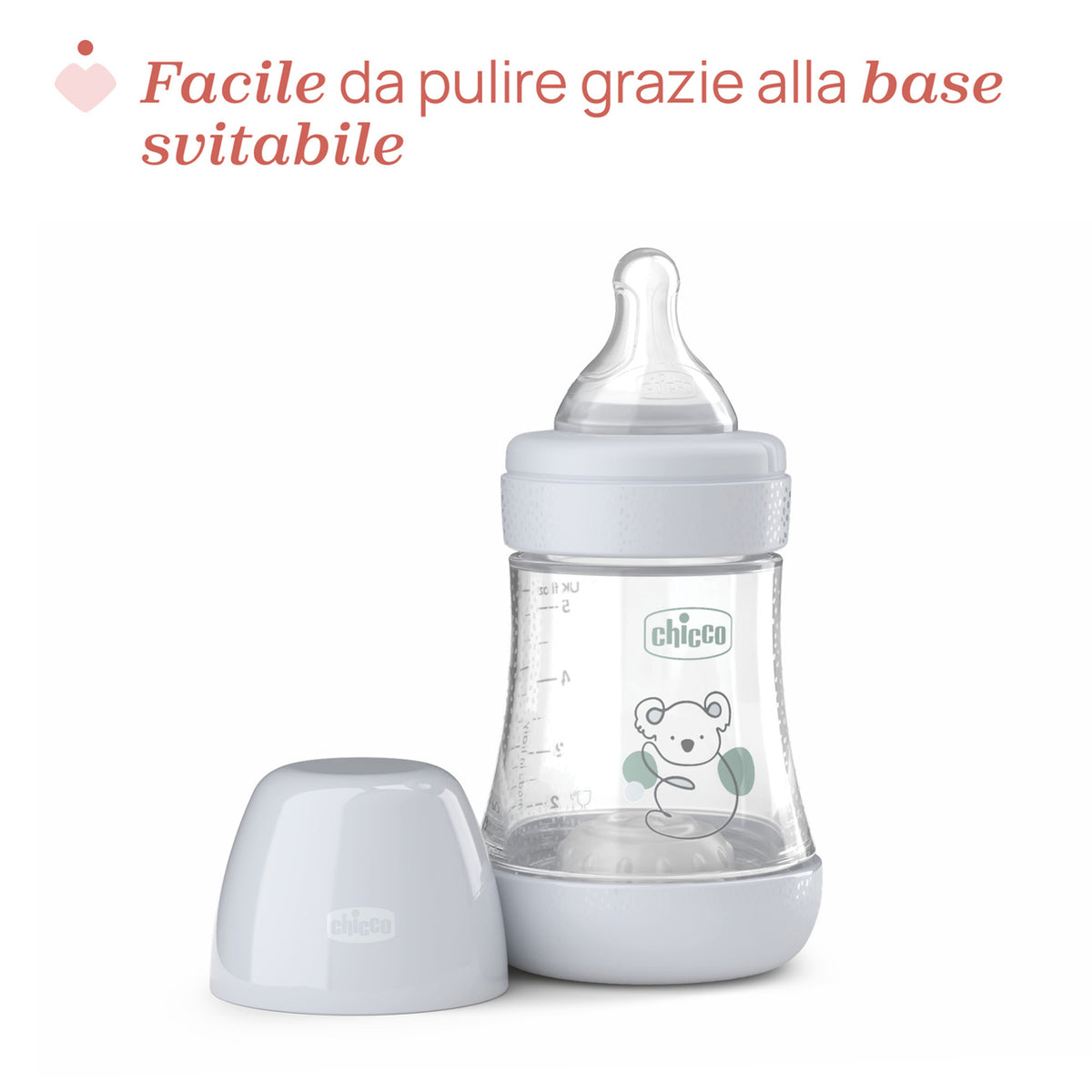 Biberon Perfect 0+ 150ml plastica grigio