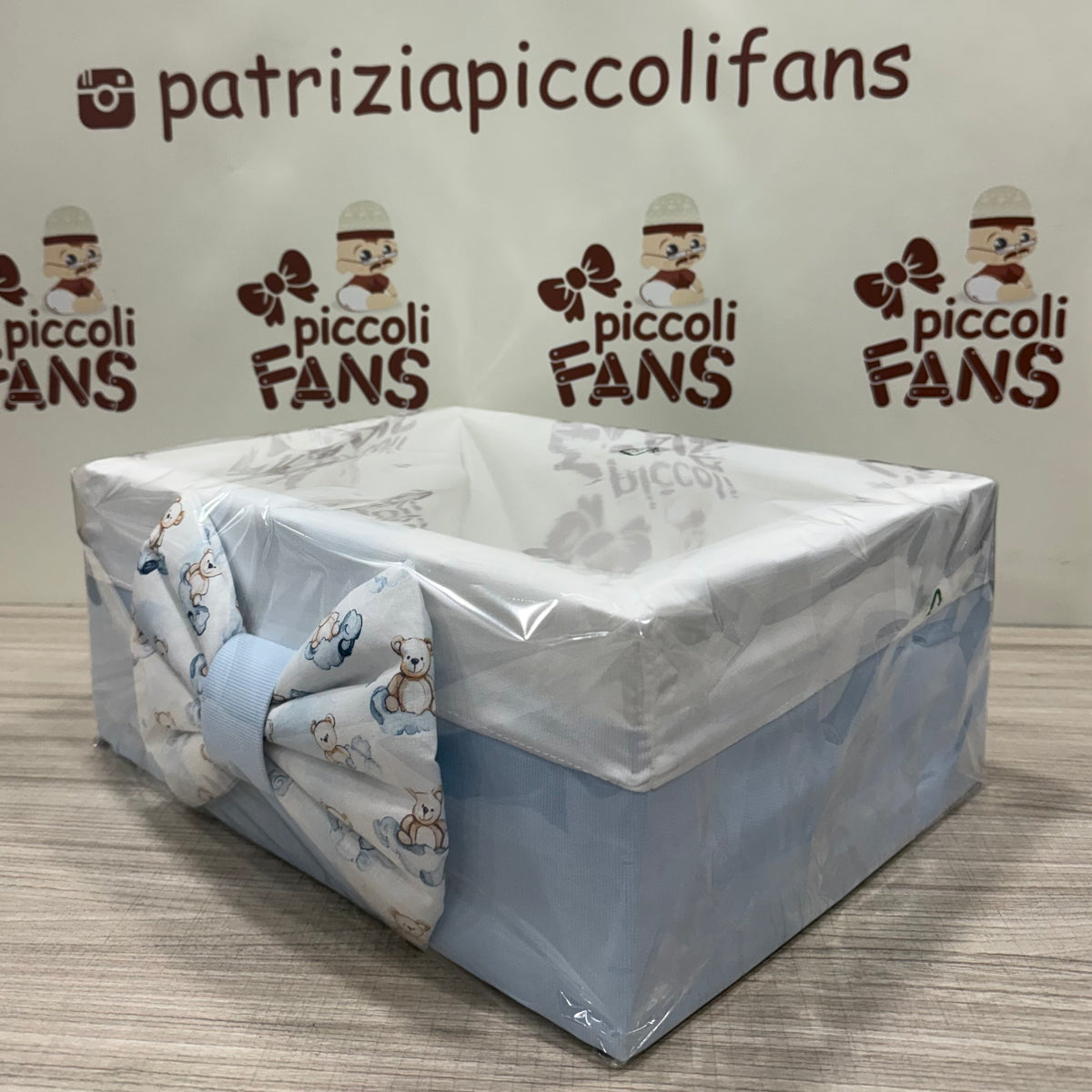 CESTO IN LEGNO AZZURRO