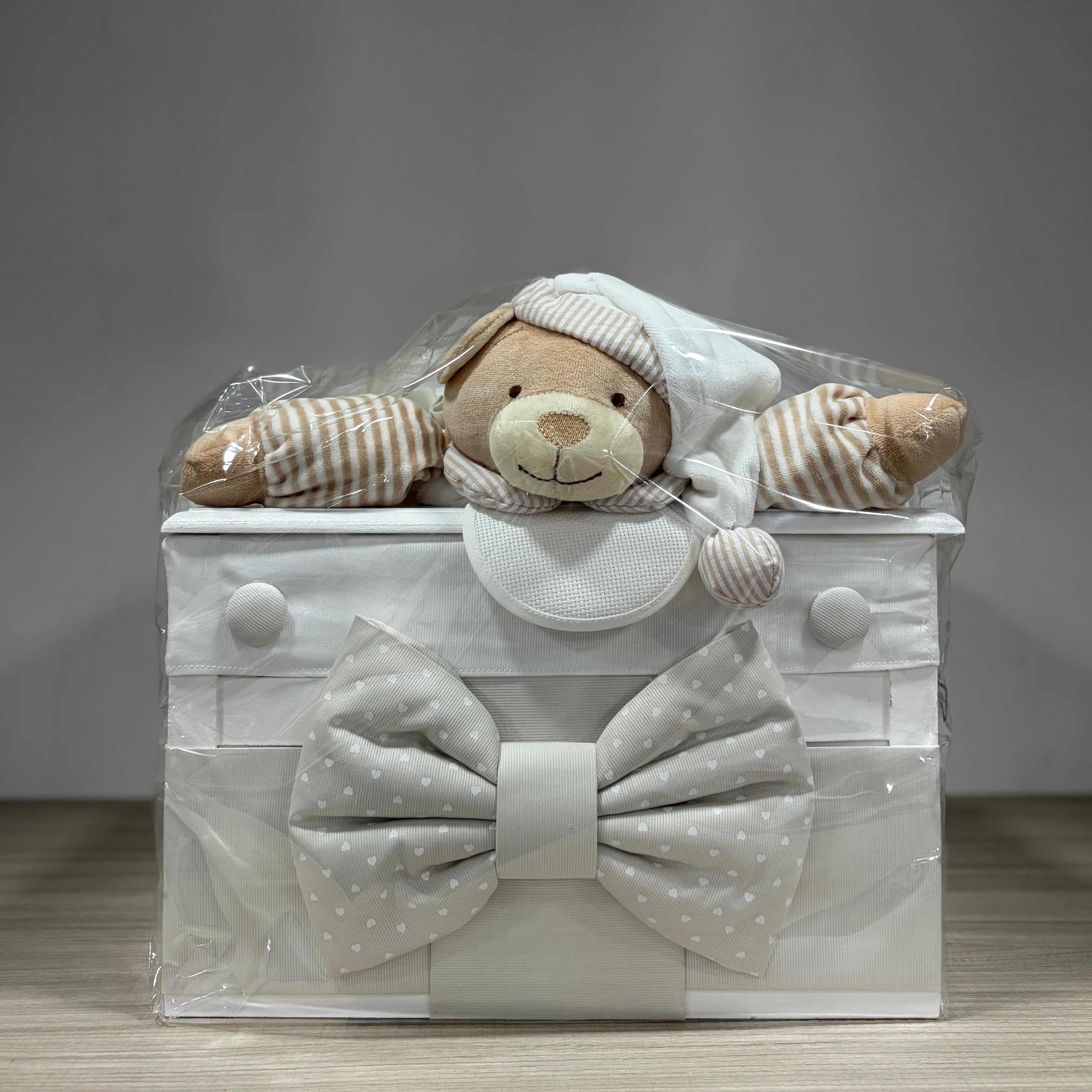 Baule in legno piccolo Beige
