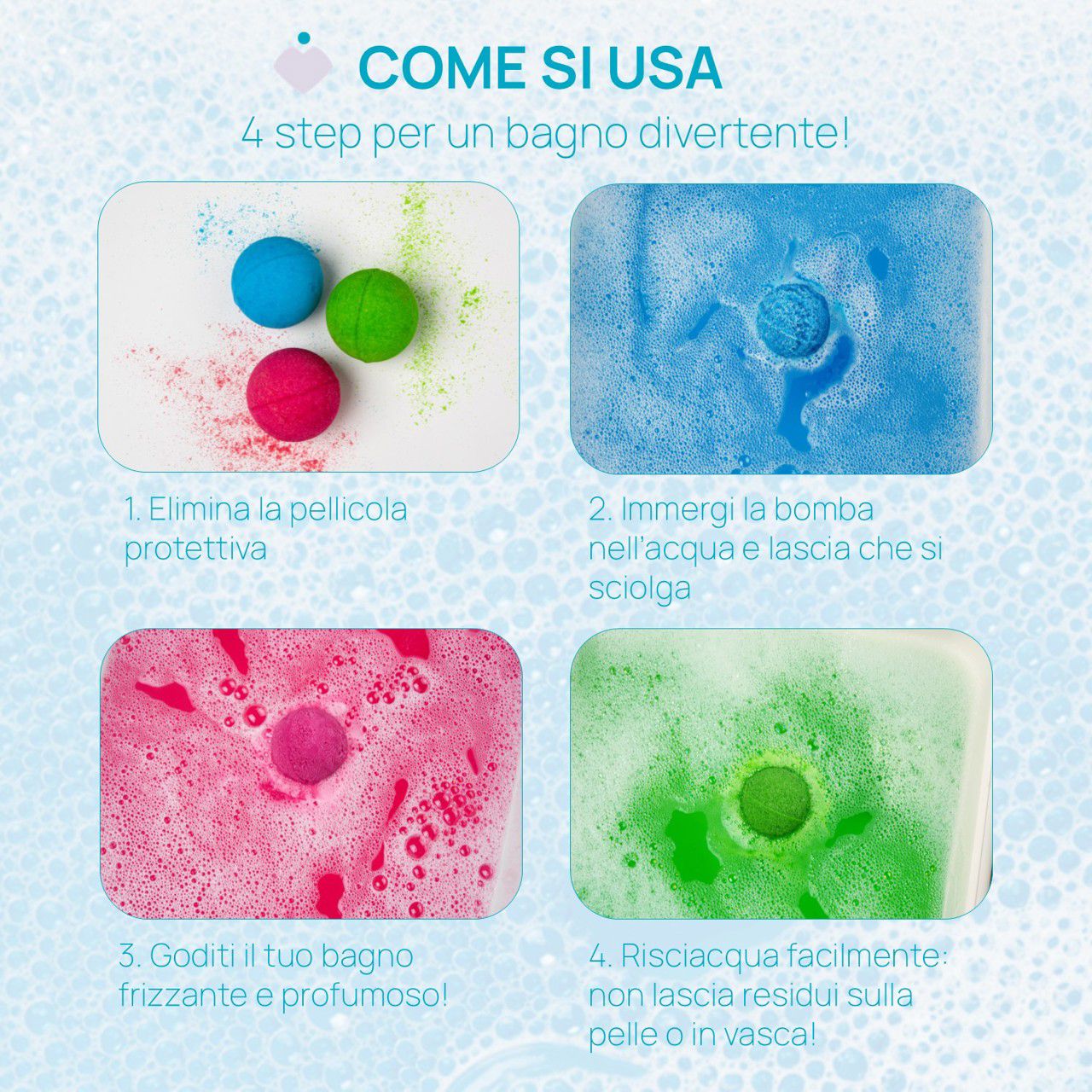 Fizzy bombe da bagno 3pz