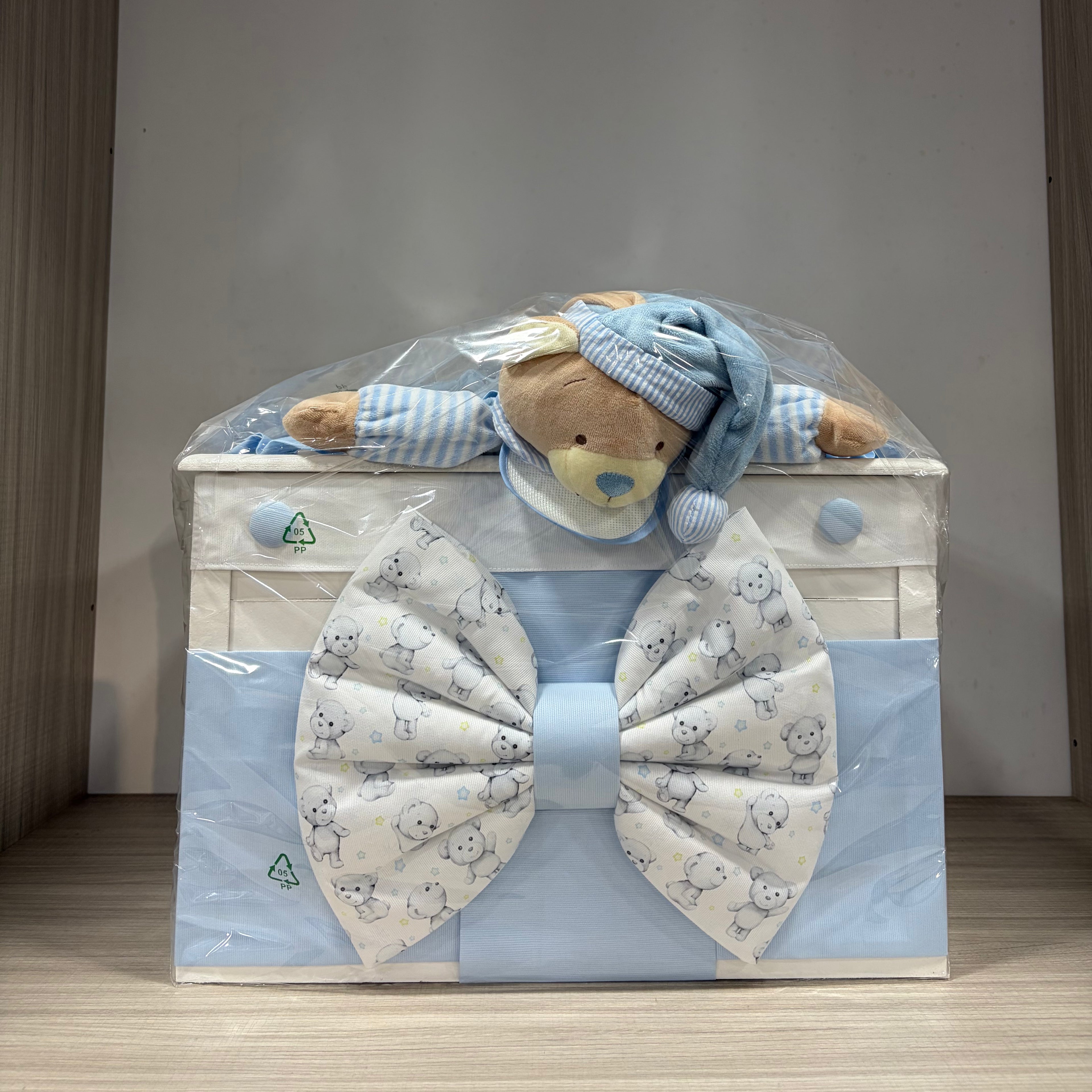 Baule in legno Grande Azzurro
