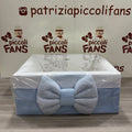Cesto in legno azzurro