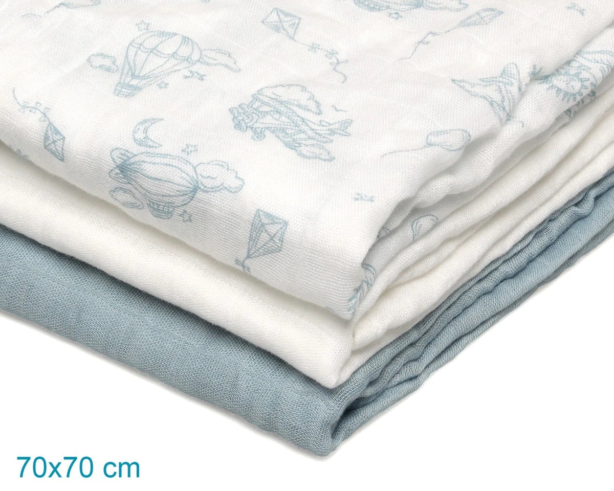 Set 3 Mussole KioKids blu