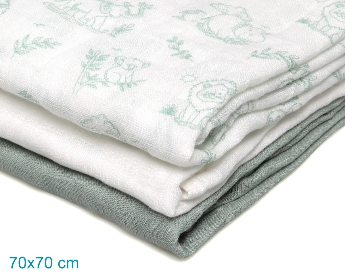 Set 3 Mussole KioKids verde