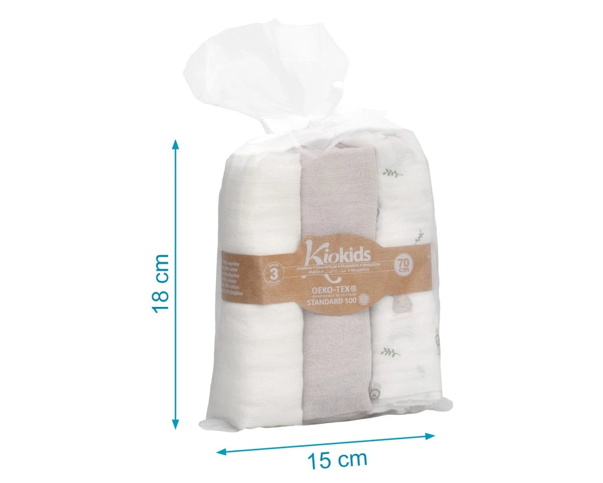 Set 3 Mussole KioKids grigio