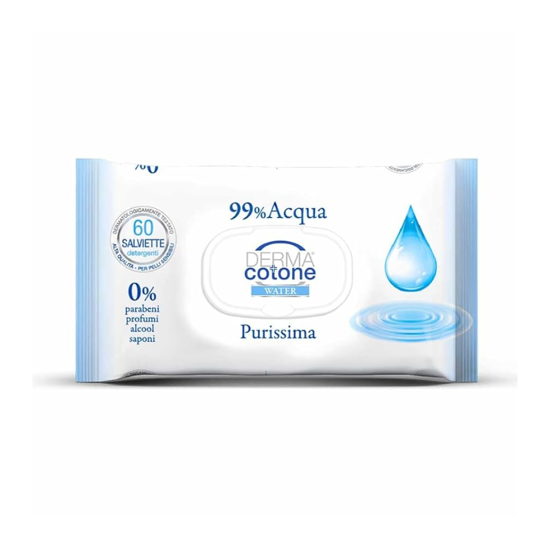 Salviettine Dermacotone all'acqua 60pz