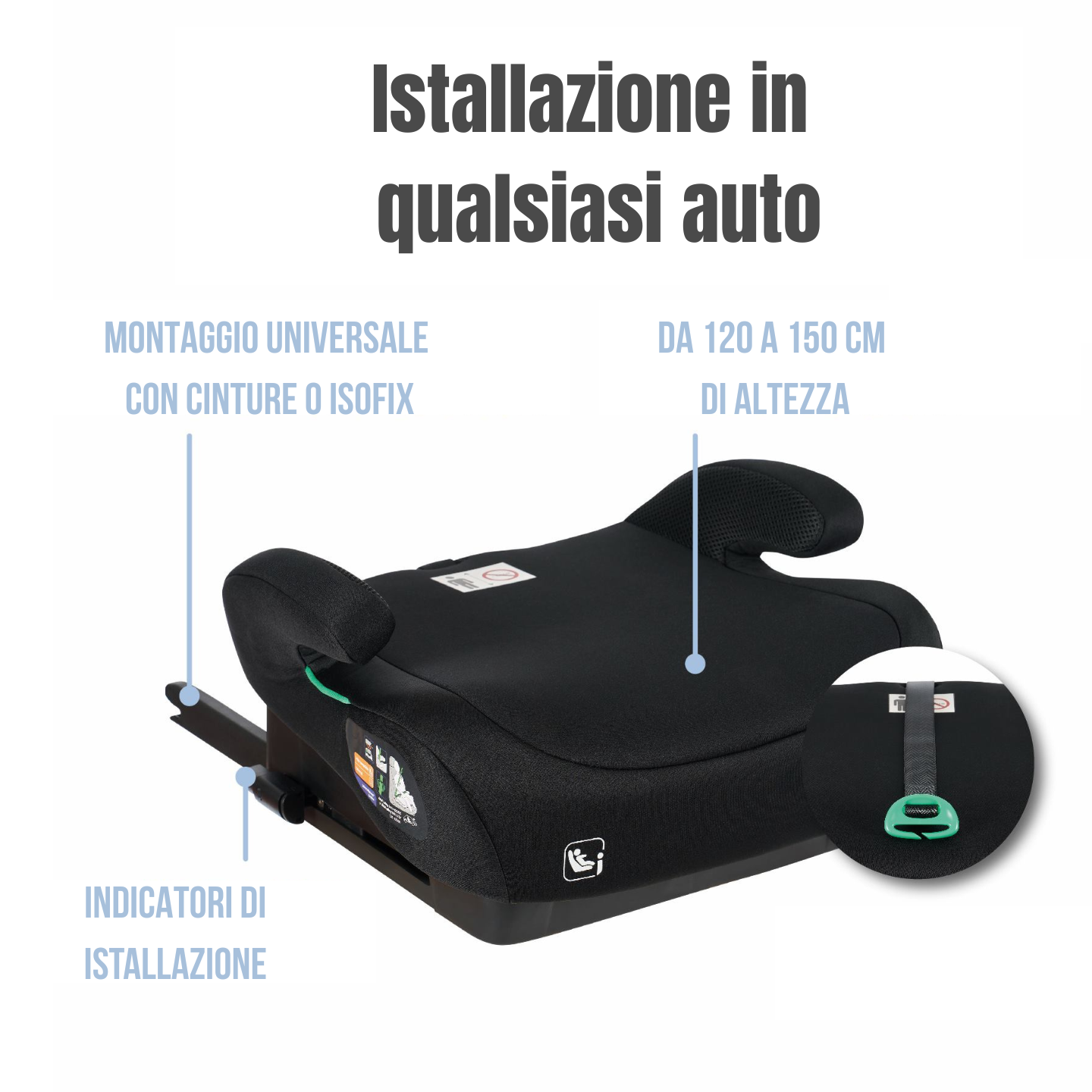 Rialzo Auto I-size con ISOFIX MS